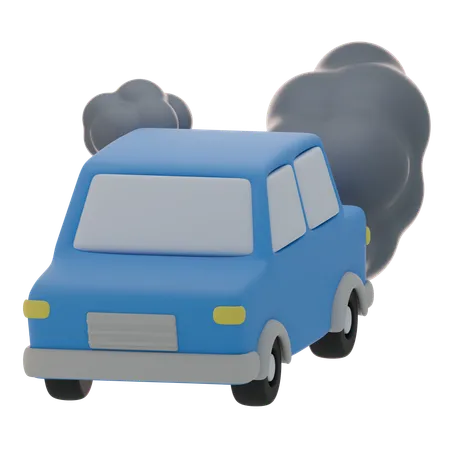 Car Pollution  3D Icon