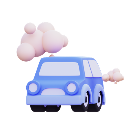 Car Pollution  3D Icon