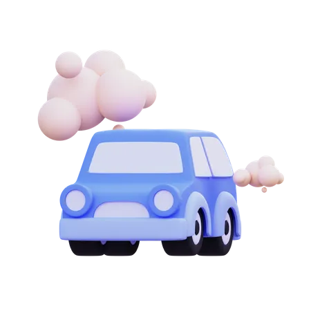 Car Pollution  3D Icon