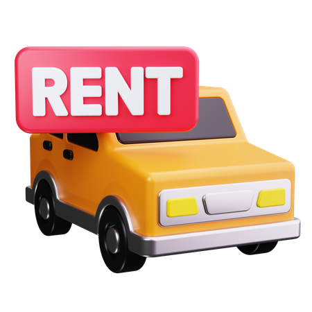 Car Rent  3D Icon