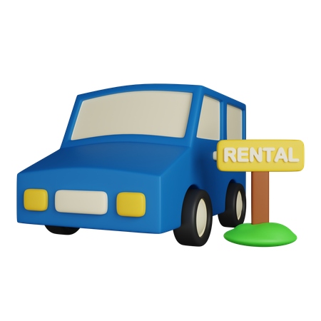 Car Rental  3D Icon