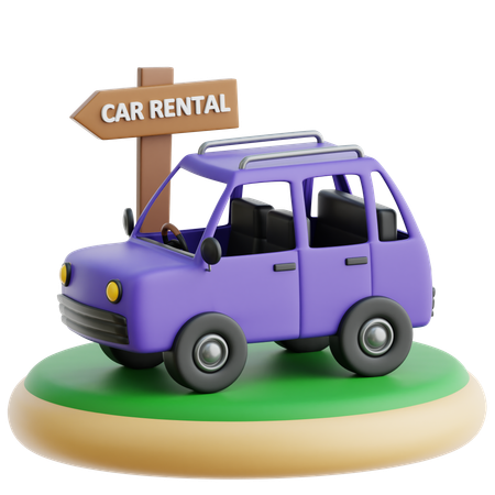 Car Rental  3D Icon