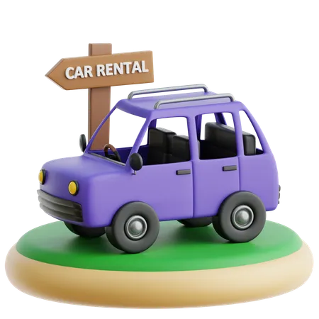 Car Rental  3D Icon