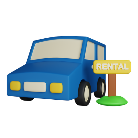 Car Rental  3D Icon