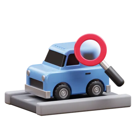 Car Search 3 D Illustration 3D Icon