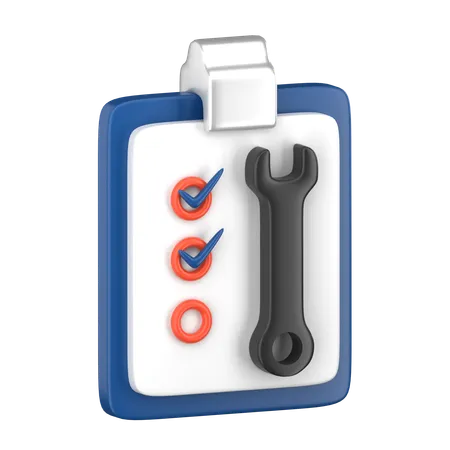 Car Service Checklist  3D Icon