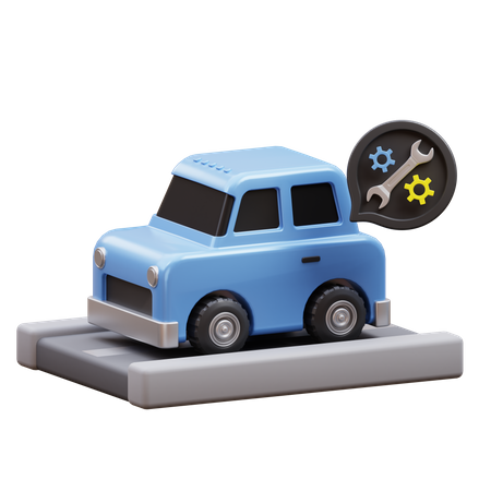 Car Service Station  3D Icon