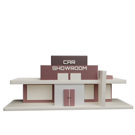 Car Showroom  3D Icon