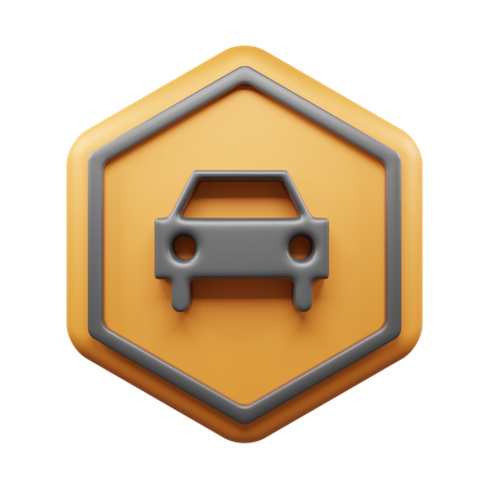 車の標識  3D Icon