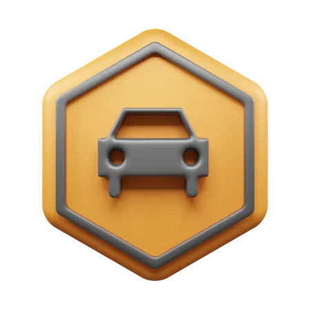 車の標識  3D Icon