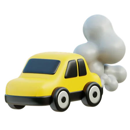 Car Smoke Pollution  3D Icon