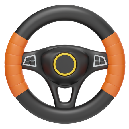 Car Steering  3D Icon
