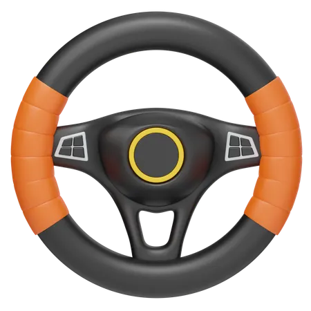Car Steering  3D Icon