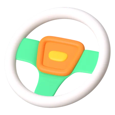 Car Steering  3D Icon