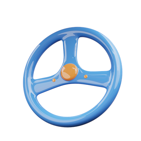 Car Steering Wheel  3D Icon