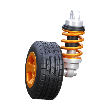 Car Suspension  3D Icon