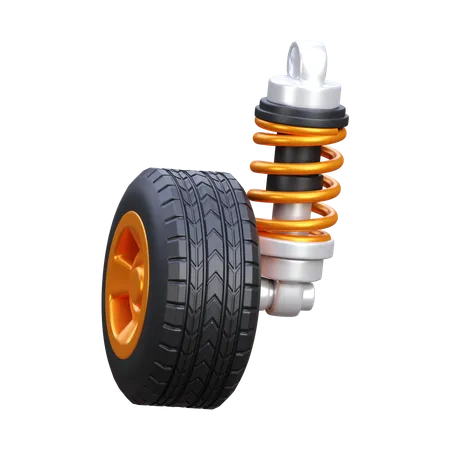 Car Suspension  3D Icon