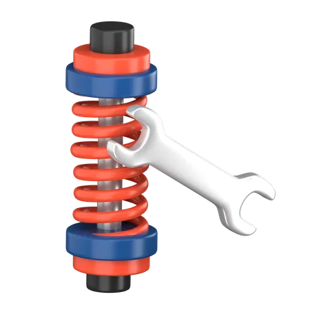 Car Suspension Service  3D Icon