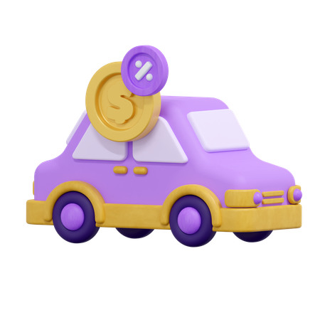 自動車税  3D Icon