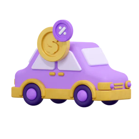 自動車税  3D Icon