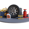 3d car tire illustration