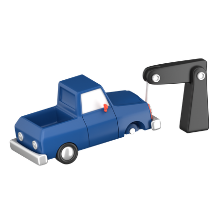 Car Towing  3D Icon