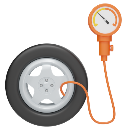 Car Tyre Pressure  3D Icon