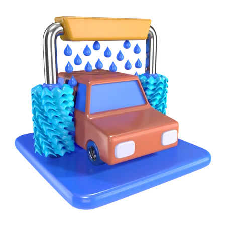 Car Wash  3D Icon