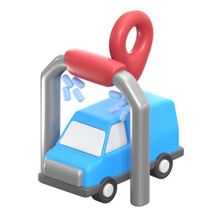 Car Wash Location  3D Icon