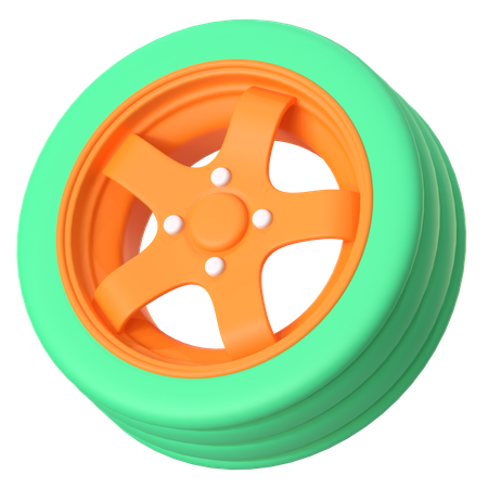 Car Wheel  3D Icon