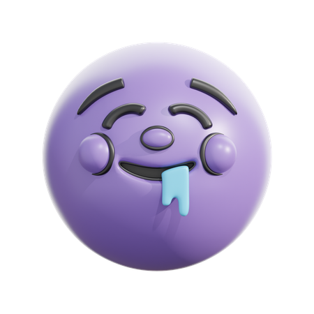 Cara babeante  3D Icon