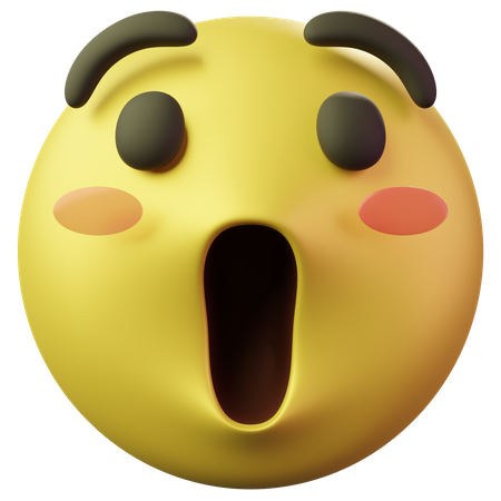 Rosto chocante  3D Emoji