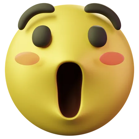 Rosto chocante  3D Emoji