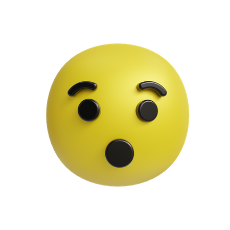 Cara con emoji de boca abierta  3D Icon