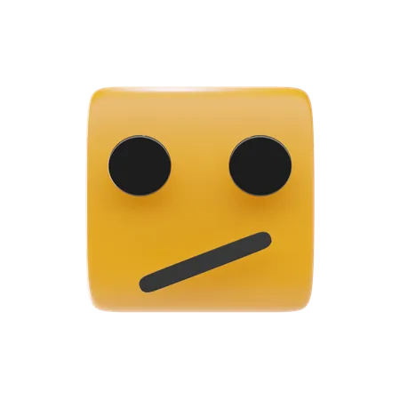 Cara con emoji de boca diagonal  3D Icon