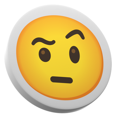 Cara con ceja levantada  3D Icon