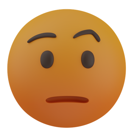 Cara con ceja levantada  3D Icon