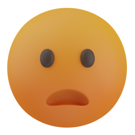 Cara con el ceño fruncido y la boca abierta  3D Icon