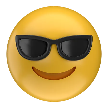 Emoji de cara con gafas de sol  3D Icon