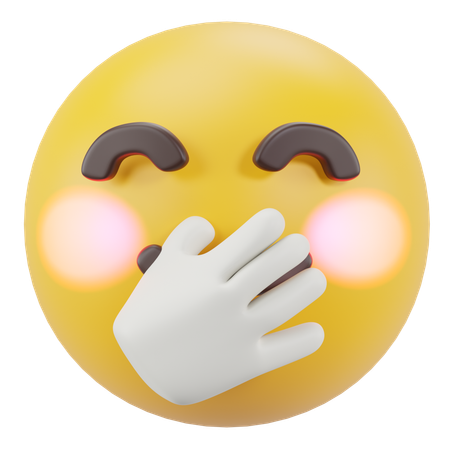 Cara con la mano sobre la boca  3D Icon