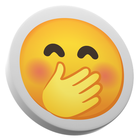 Cara con la mano sobre la boca  3D Icon