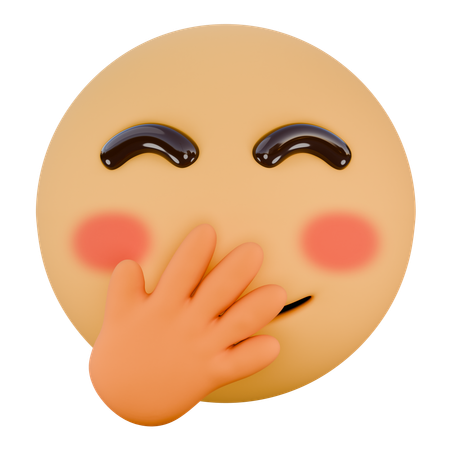 Cara con la mano sobre la boca  3D Icon