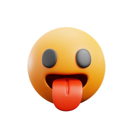 Cara con lengua  3D Icon