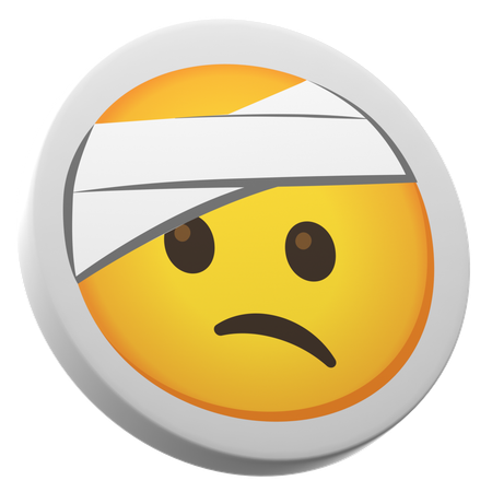 Cara con vendaje en la cabeza  3D Icon
