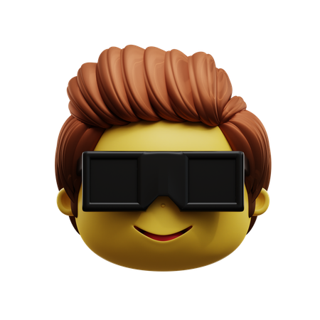 Emoji de cara genial  3D Icon