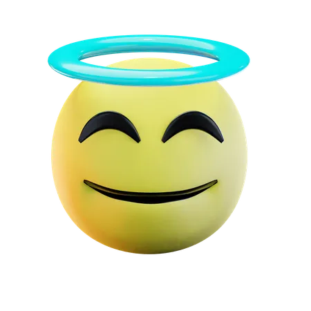 Emoji de cara de ángel  3D Icon