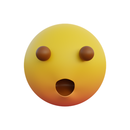 Rosto com boca aberta  3D Emoji