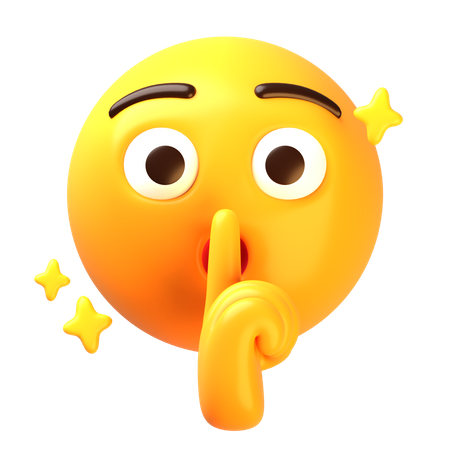 Emoji de cara de silencio  3D Icon