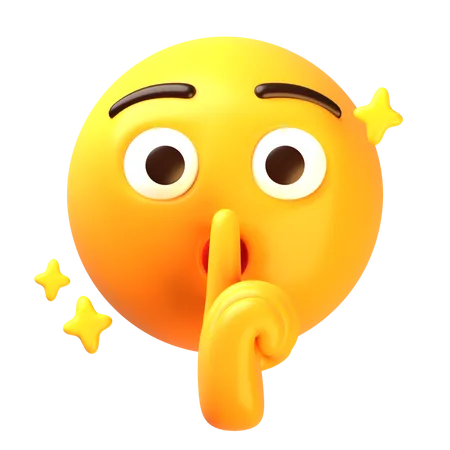 Emoji de cara de silencio  3D Icon
