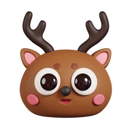 Cara de veado  3D Emoji